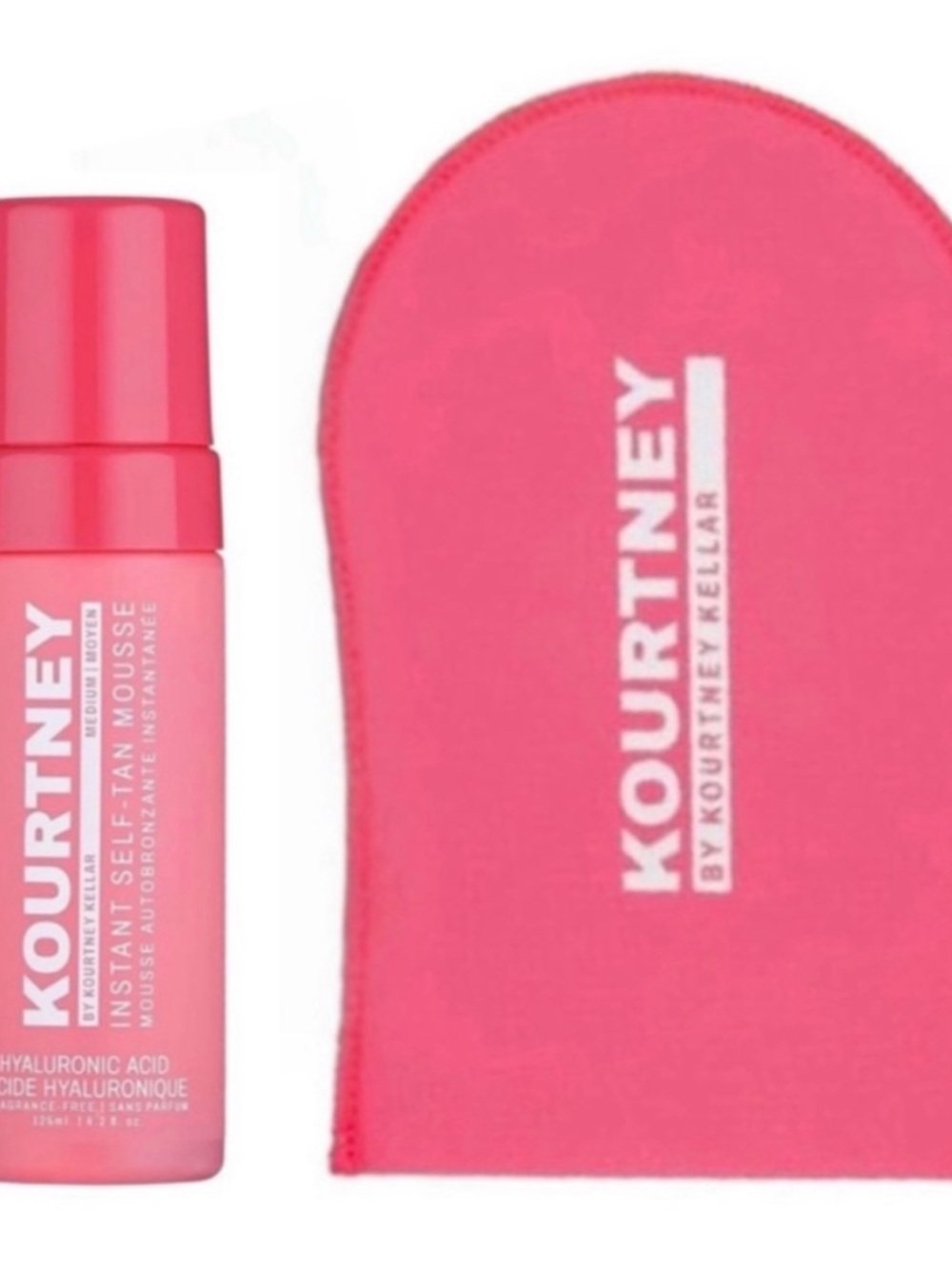 Kourtney Kellar Instant Self-Tan Mousse with Pink Applicator Mitt